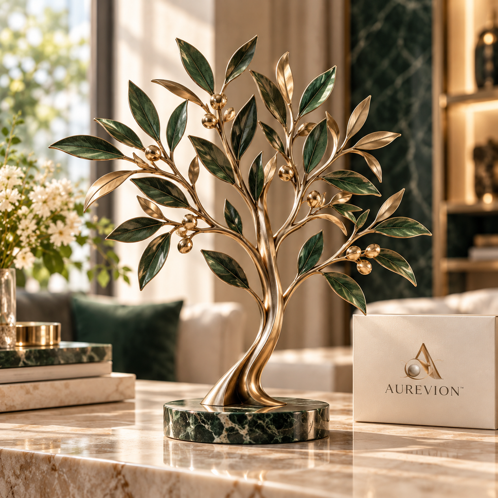 AUREVION™ Verdelle Botanical Metal Tree Sculpture