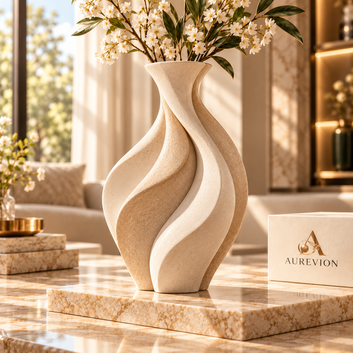 AUREVION™ Solenne Ceramic Flow Vase