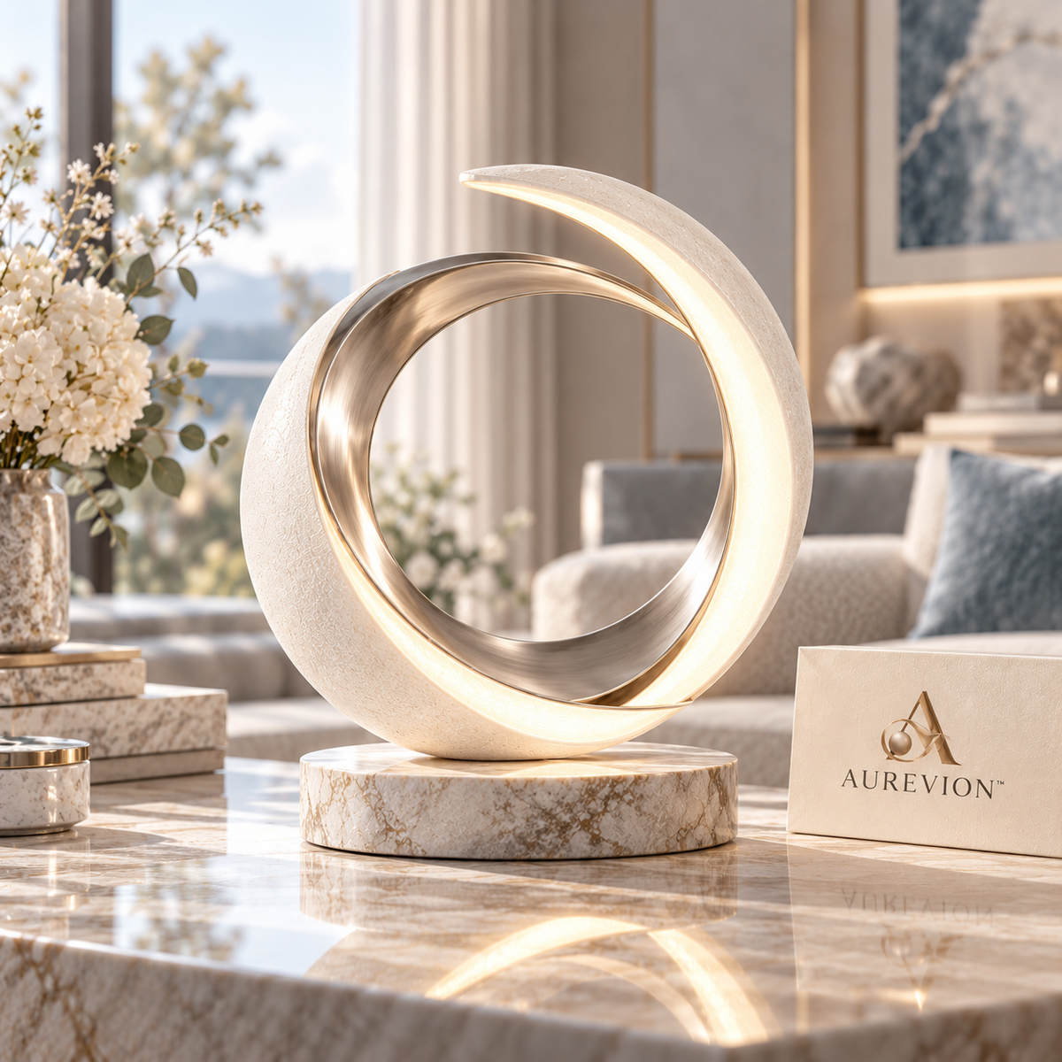 AUREVION™ Luna Halo Ambient Table Lamp