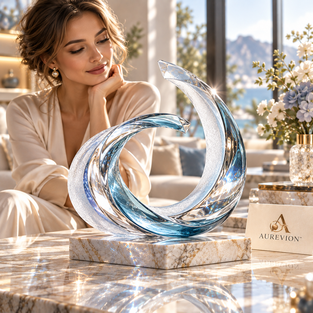 AUREVION™ Mirava Crystal Wave Ornament